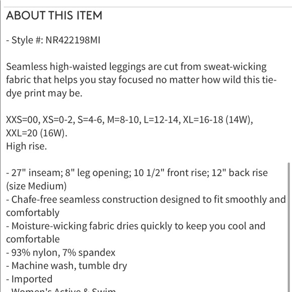 Zella tie dye seamless ankle leggings black - Picture 4 of 6